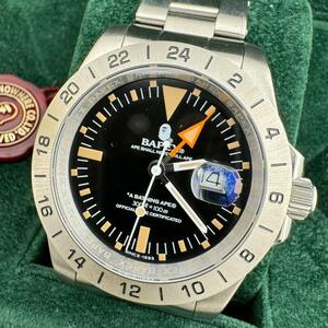 極美品　BAPEX A BATHING APE アベイシングエイプ　TYPE8 メンズ腕時計　