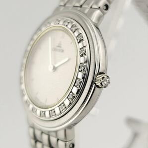 極美品 HATTORI SEIKO CREDOR セイコー クレドール 18KT BEZEL ダイヤベゼル 4N70-0040 クォーツ腕時計 レディースの画像4