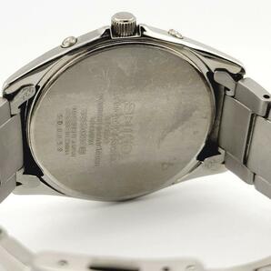 美品 SEIKO セイコー SELECTION SBTM217 7B52-0AK0 電波 ソーラー ねじロック式リューズ カレンダー チタン メンズ ブラック 腕時計の画像7