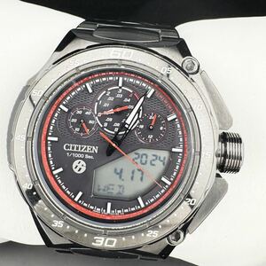 極美品 希少 シチズン トヨタ CITIZEN CITIZENxTOYOTA86 コラボレーションモデル JW0104-51E エコドライブ クロノグラフ　メンズ腕時計