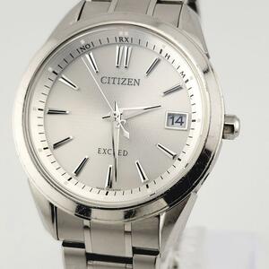 状態良好品 CITIZEN EXCEED シチズン エクシード AS7030-52A H111-T016952 電波ソーラー 腕時計 メンズ レディース チタン シルバー