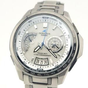  состояние хороший CASIO OCEANUS Casio Oceanus OCW-T750TDC-7AJF хронограф дата радиоволны солнечный наручные часы мужской аналог белый 