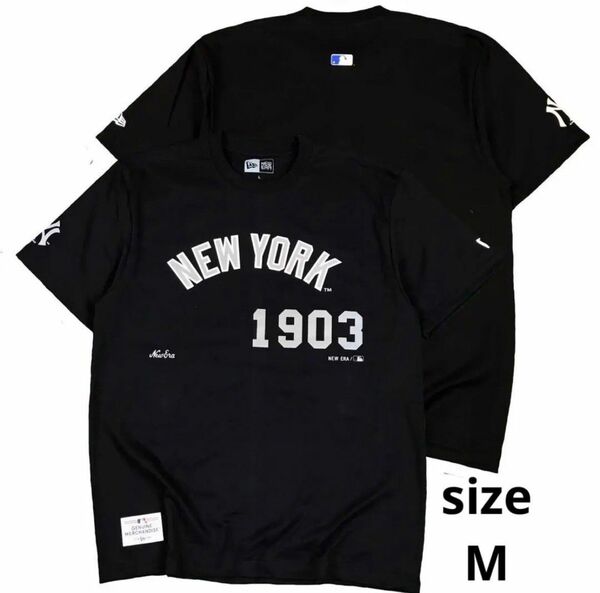 ヤンキース NY　半袖 Tシャツ　黒 Ｍ　ベースボール　野球 スポーツ観戦 メジャー 未使用 送料無料