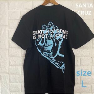 【SANTA CRUZ 】サンタクルーズ 半袖 Tシャツ　黒 Ｌ スケボー　サーフィン 春夏　人気デザイン　新品 送料無料