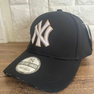 キャップ CAP ヤンキースロゴ 黒 ブラック NY カジュアル スポーツ観戦 新品 送料無料