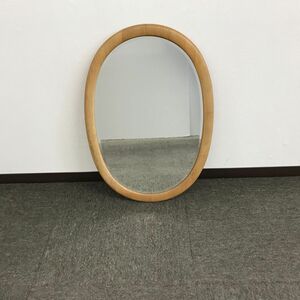 karimoku カリモク家具 オーバルミラー 楕円形 壁掛け鏡 [C3187]