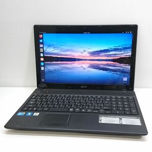 現状品 Linux acer 15.6インチ Aspire 5742 Ubuntu/Core i3-M370 [M7974] の画像1