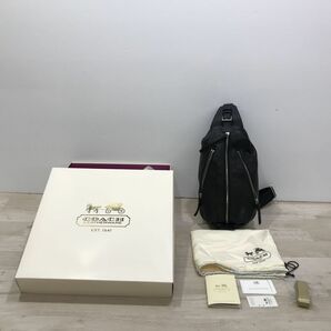 COACH コーチ 70360 トンプソン レザー ボディバッグ スリングバッグ メンズ 黒 ブラック 箱付き[C3367]の画像1