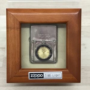 Zippo ジッポー 時計付 オイルライター TIME LIGHT タイムライト 2001年製[C3586]