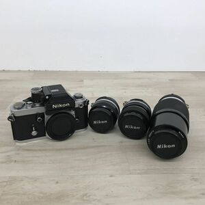 現状品 Nikon ニコン 一眼レフカメラ F2 フォトミック A シルバー レンズ 3本セット[C3739]