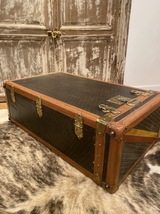 17 【2台セット】フランス GOYARD ゴヤール アンティーク ビンテージ トラベルケース クローゼット 本物 モノグラム トランク bb66754_画像6