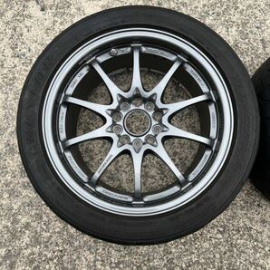 CE28N タイヤホイール2本セット19kg VR CE28N 17×9.0 JJ OFF +40 5H PCD114.3 GSとDUNLOP DIREZZA ZⅢ 255/40R17 94W 10週19年の画像2