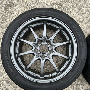 CE28N タイヤホイール2本セット17.75kg VR CE28N 17×8.0 JJ OFF +33 5H PCD114.3 GS とDUNLOP DIREZZA ZⅡ★ 235/45R17 94W 51週13年の画像2