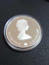 カナダ 1988年 カルガリーオリンピック 20ドル 記念銀貨 エリザベス2世 メダルセット ケース付き 92.5％fine Silver 34.107g コレクション_画像6