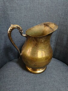 FB Rogers Silver Company water pitcher 1883 Ice Guard attaching American silver plate height 22cm antique Vintage retro 