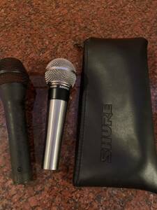 ダイナミックマイク SHURE 565SD&ポーチ&AKG 型番不明 セット シュアー アーカーゲー