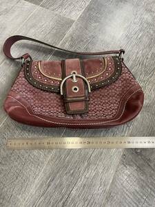 coach コーチ　バック　赤　中古