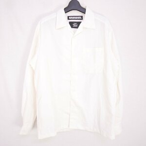 19SS NEIGHBORHOOD ネイバーフッド ALOHA. SOLID / N-SHIRT.LS メンズ アロハ ソリッド 長袖オープンカラー 開襟シャツ OFF WHITE L