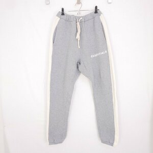 ESSENTIALS エッセンシャルズ メンズ ボトムス サイドライン ロゴプリント スウェットパンツ ジョガーパンツ GRAY M