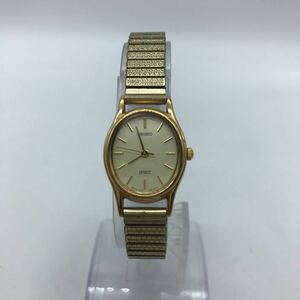 SEIKO Seiko SPIRIT Spirit 4N21-5200 3 hands lady's Gold operation goods z-2