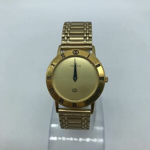  不動JUNK品 GUCCI グッチ 3000J クオーツ レディース 腕時計 ゴールドの画像1