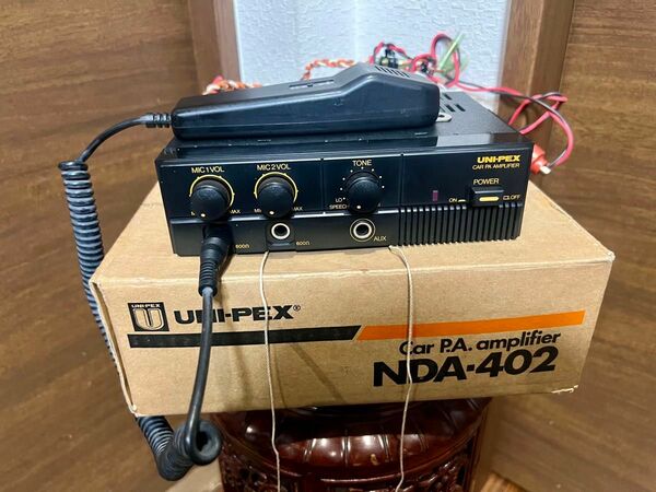 ユニペックス UNIPEX 40W 車載アンプ 街宣 デコトラ 拡声器 右翼 サイレンアンプ パトライト 大阪サイレン 旧車 選挙