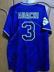 【正規品・古着】オリックスブバファローズ 紺ユニフォーム　安達了一＃3　デサント製　プロ野球