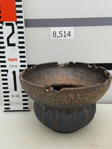 8514 「新品鉢」 植木鉢 陶器鉢　大【塊根植物・多肉植物・コーデックス向け・グラキリスなどに最適・鉢底穴アリ】