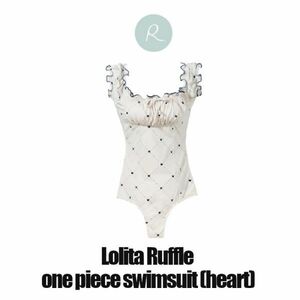 Lolita Ruffle one piece swimsuit(Heart) Ronnie Beachtown ロリータ ラッフル ワンピース 水着 ビンテージ ローニービーチタウン Sサイズ