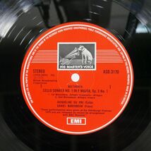 英 ジャクリーヌ・デュ・プレ/ベートーヴェン チェロ・ソナタ全集/HIS MASTER’S VOICE SLS5042 LP_画像3