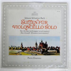 独 ピエール・フルニエ/バッハ：無伴奏チェロ組曲 第一番 ト長調 BWV 1007/ARCHIV PRODUKTION 198186 LP