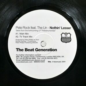 英 PETE ROCK/NOTHIN’ LESSER/BBE BBEBG12003 12の画像2