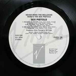 英 SEX PISTOLS/NEVER MIND THE BOLLOCKS/VIRGIN OVED136 LPの画像2