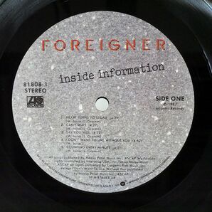 米 FOREIGNER/INSIDE INFORMATION/ATLANTIC 818081 LPの画像2