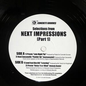 米 VA/SELECTIONS FROM NEXT IMPRESSIONS (PART 1)/CONCRETE GROOVES CG0007 12