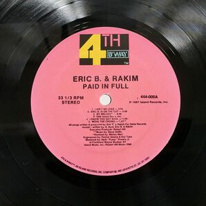 ERIC B & RAKIM/PAID IN FULL/4TH & BROADWAY 444005 LPの画像2