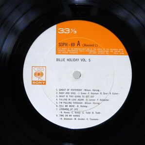 BILLIE HOLIDAY/VOL.5/CBSSONY SOPH69 LPの画像2