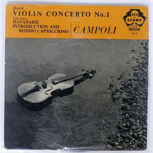 英 ペラ ALFREDO CAMPOLI/VIOLIN CONCERTO NO.1 HAVANAISE INTRODUCTION AND RONDO CAPRICCIOSO/ACE OF CLUBS ACL64 LP