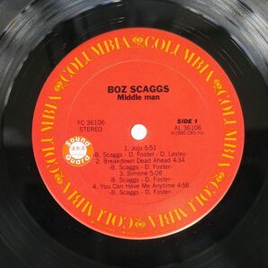 米 BOZ SCAGGS/MIDDLE MAN/COLUMBIA FC36106 LPの画像2
