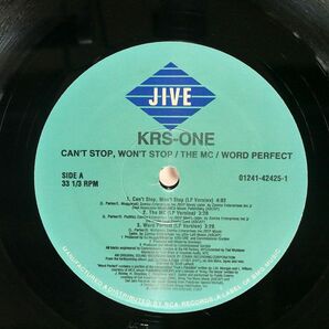 米 KRS ONE/CAN’T STOP, WON’T STOP THE MC WORD PERFECT/JIVE 01241424251 12の画像2