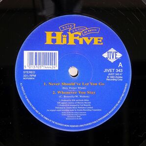 HI-FIVE/NEVER SHOULD’VE LET YOU GO/JIVE JIVET343 12の画像2