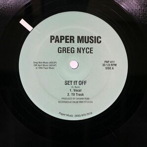 米 GREG NYCE/SET IT OFF/PAPER MUSIC PAP411 12の画像1