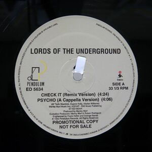 米 プロモ LORDS OF THE UNDERGROUND/CHECK IT/PENDULUM ED5634 12