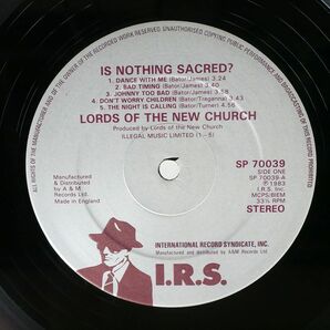 英 LORDS OF THE NEW CHURCH/IS NOTHING SACRED/I.R.S. SP70039 LPの画像2