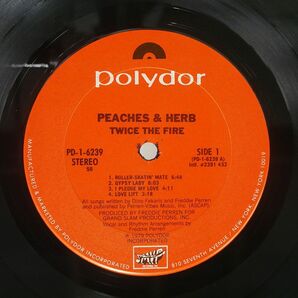 米 PEACHES & HERB/TWICE THE FIRE/POLYDOR PD16239 LPの画像2