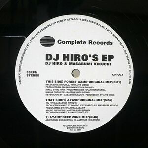 DJ HIRO/DJ HIRO’S EP/COMPLETE RECORDS CR-003 12