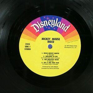 米 VA/MICKEY MOUSE DISCO/DISNEYLAND 2504 LPの画像2