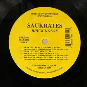 米 SAUKRATES/BRICK HOUSE EP/SERIOUS ENTERTAINMENT, INC. SER0101 12の画像2