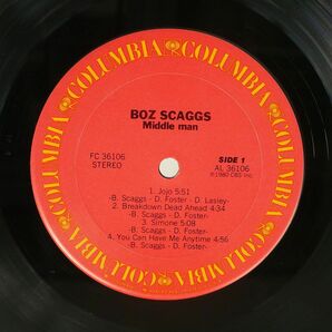米 BOZ SCAGGS/MIDDLE MAN/COLUMBIA FC36106 LPの画像2