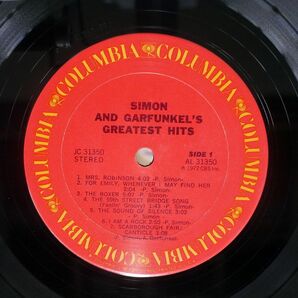 米 SIMON & GARFUNKEL/S GREATEST HITS/COLUMBIA JC31350 LPの画像2